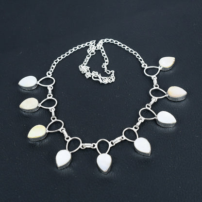 Silver Mother-of-Pearl Necklace