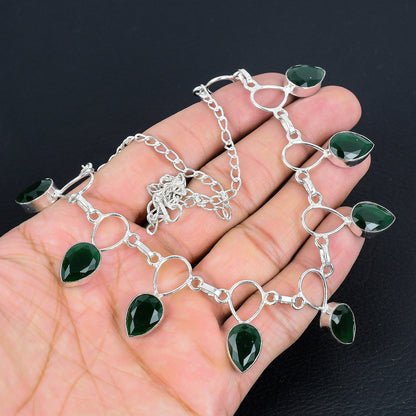 Emerald Green Sterling Silver Necklace
