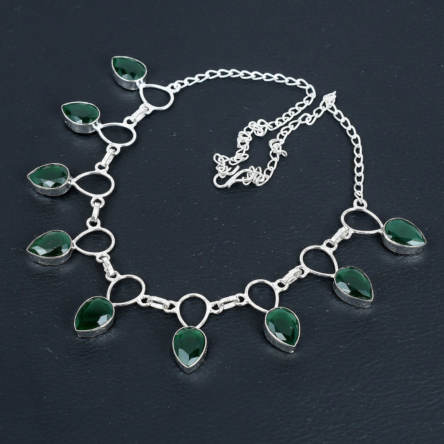 Emerald Green Sterling Silver Necklace