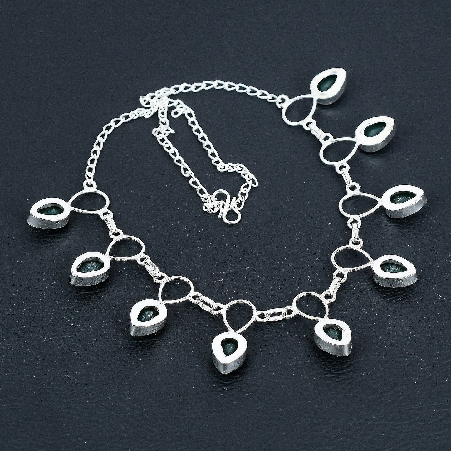 Emerald Green Sterling Silver Necklace
