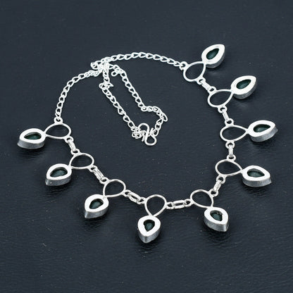 Emerald Green Sterling Silver Necklace