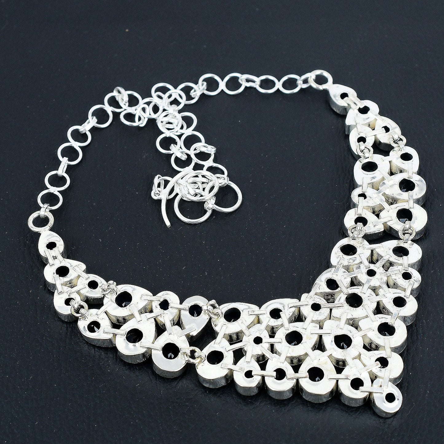 Blue Sapphire Gemstone Sterling Silver Necklace