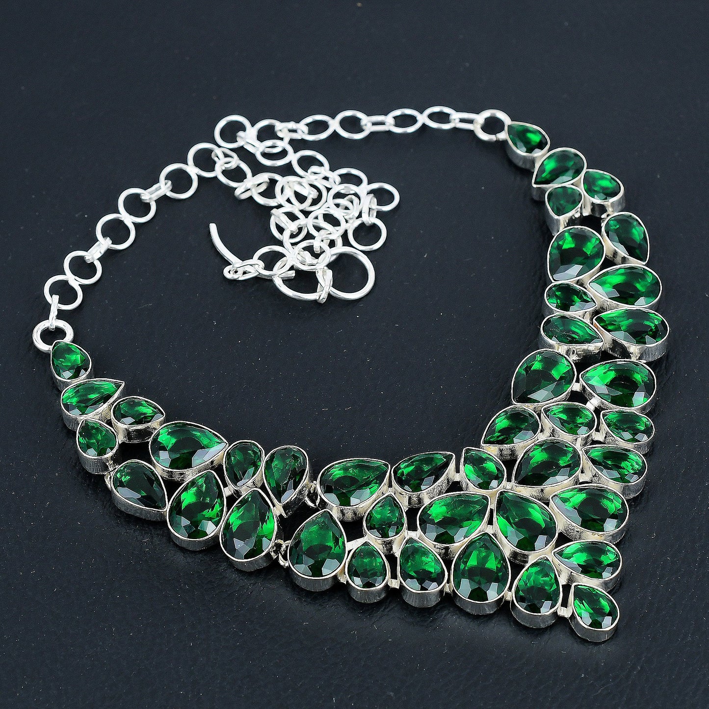 Green Tourmaline Sterling Silver Necklace