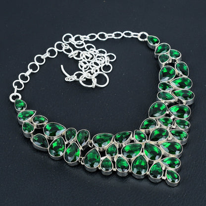 Green Tourmaline Sterling Silver Necklace
