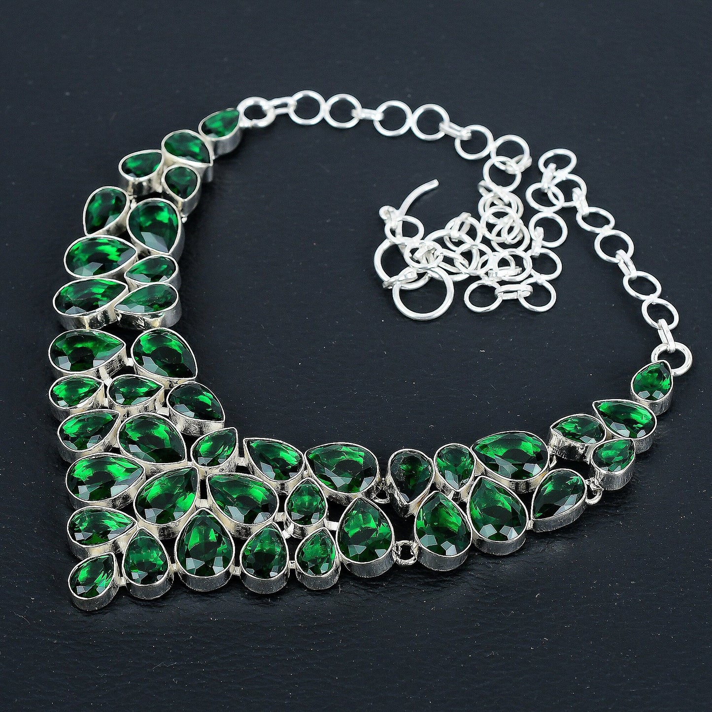 Green Tourmaline Sterling Silver Necklace