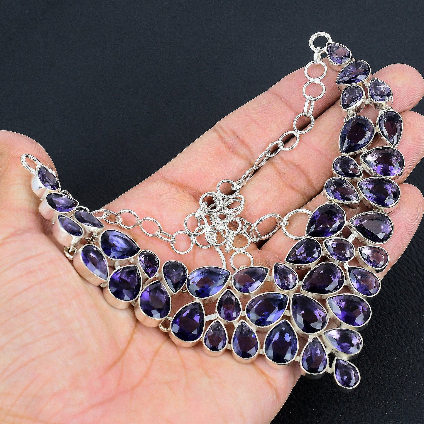 Purple Amethyst Gemstone Necklace