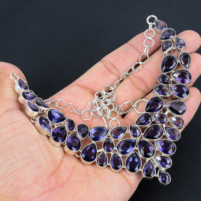 Purple Amethyst Gemstone Necklace