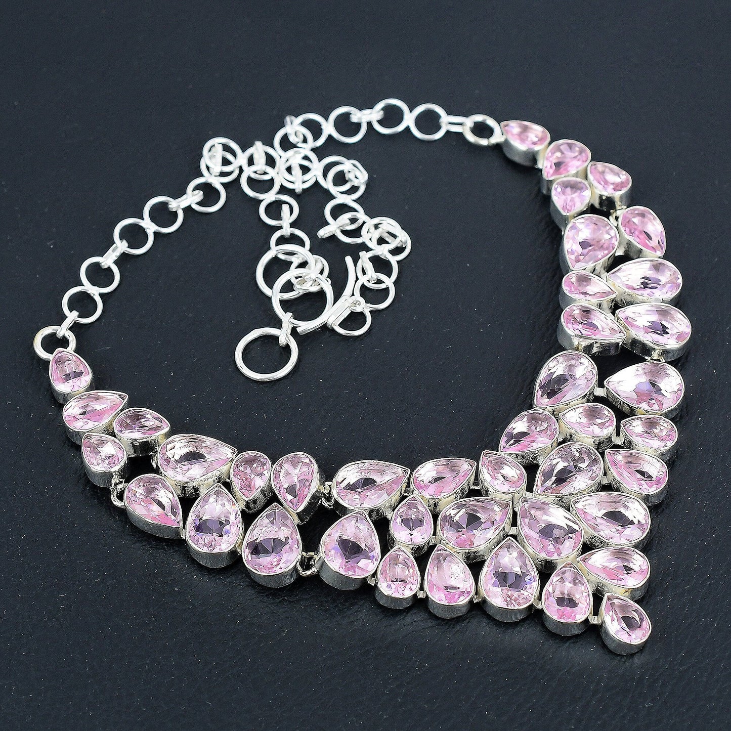 Pink Kunzite Sterling Silver Necklace