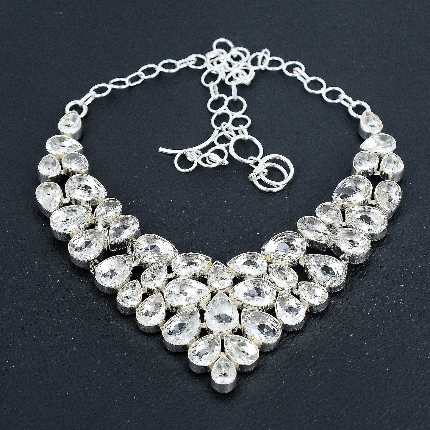 White Topaz Sterling Silver Necklace