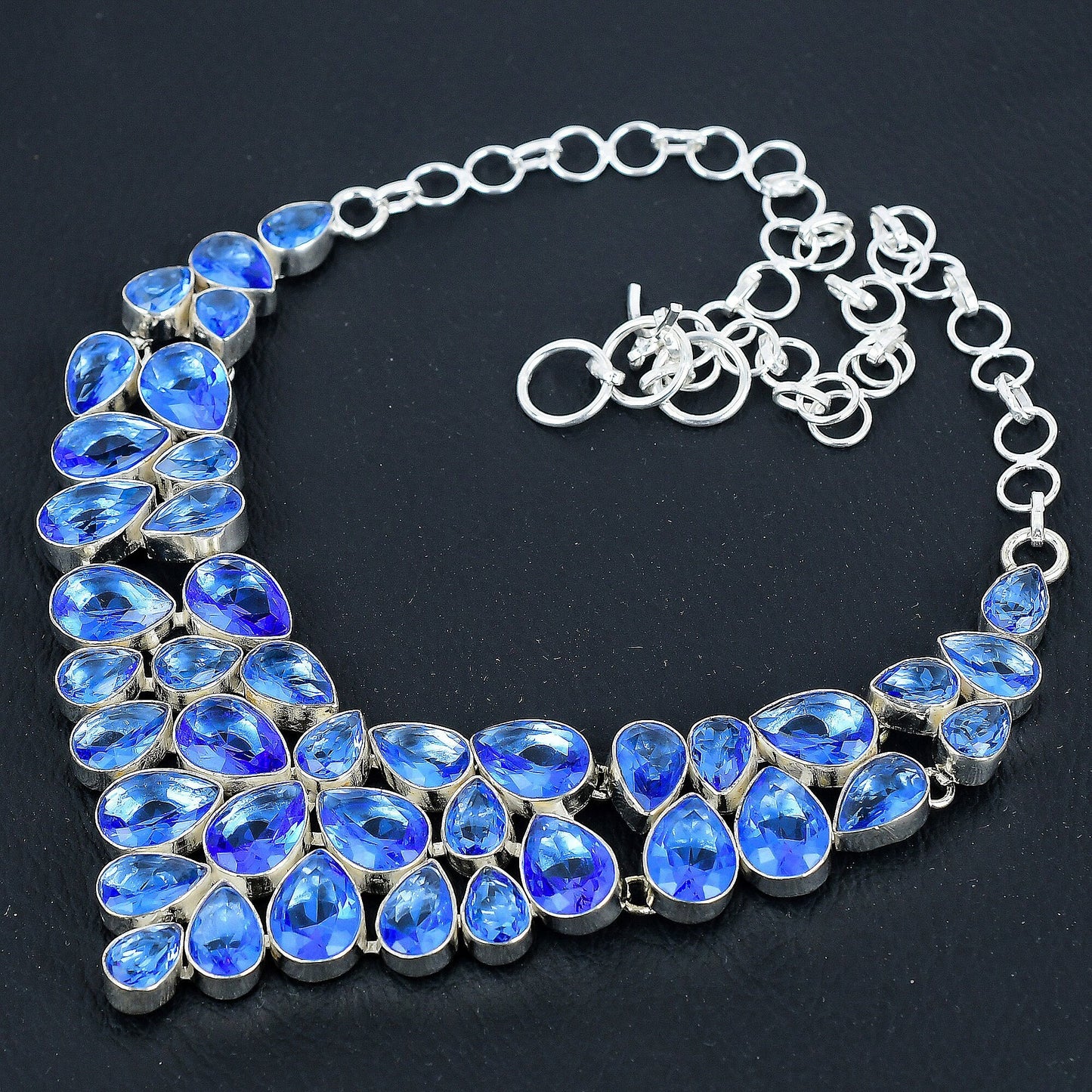 Blue Topaz Gemstone Necklace