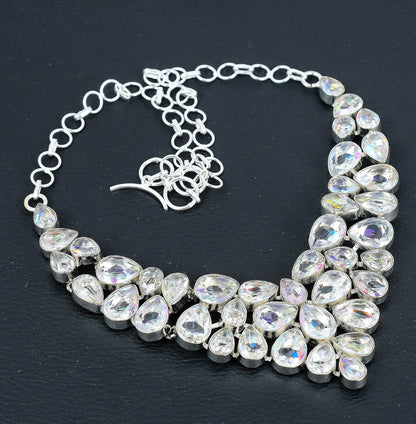 White Mystic Topaz 925 Sterling Silver Necklace