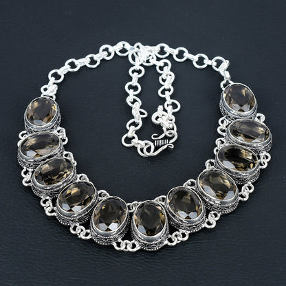 Smoky Topaz Sterling Silver Jewelry Set