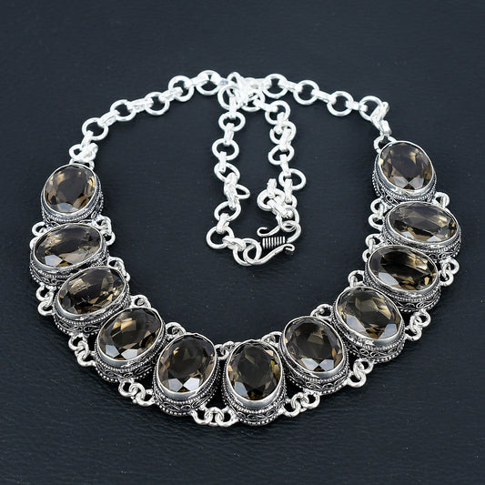 Smoky Topaz Sterling Silver Jewelry Set