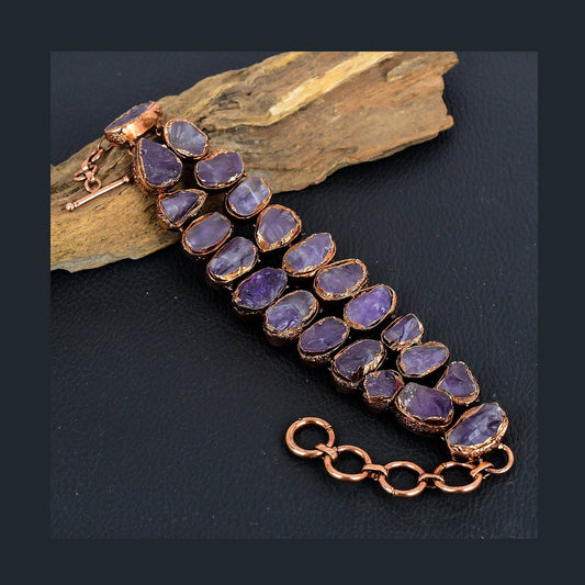 Purple Amethyst Gemstone Bracelet