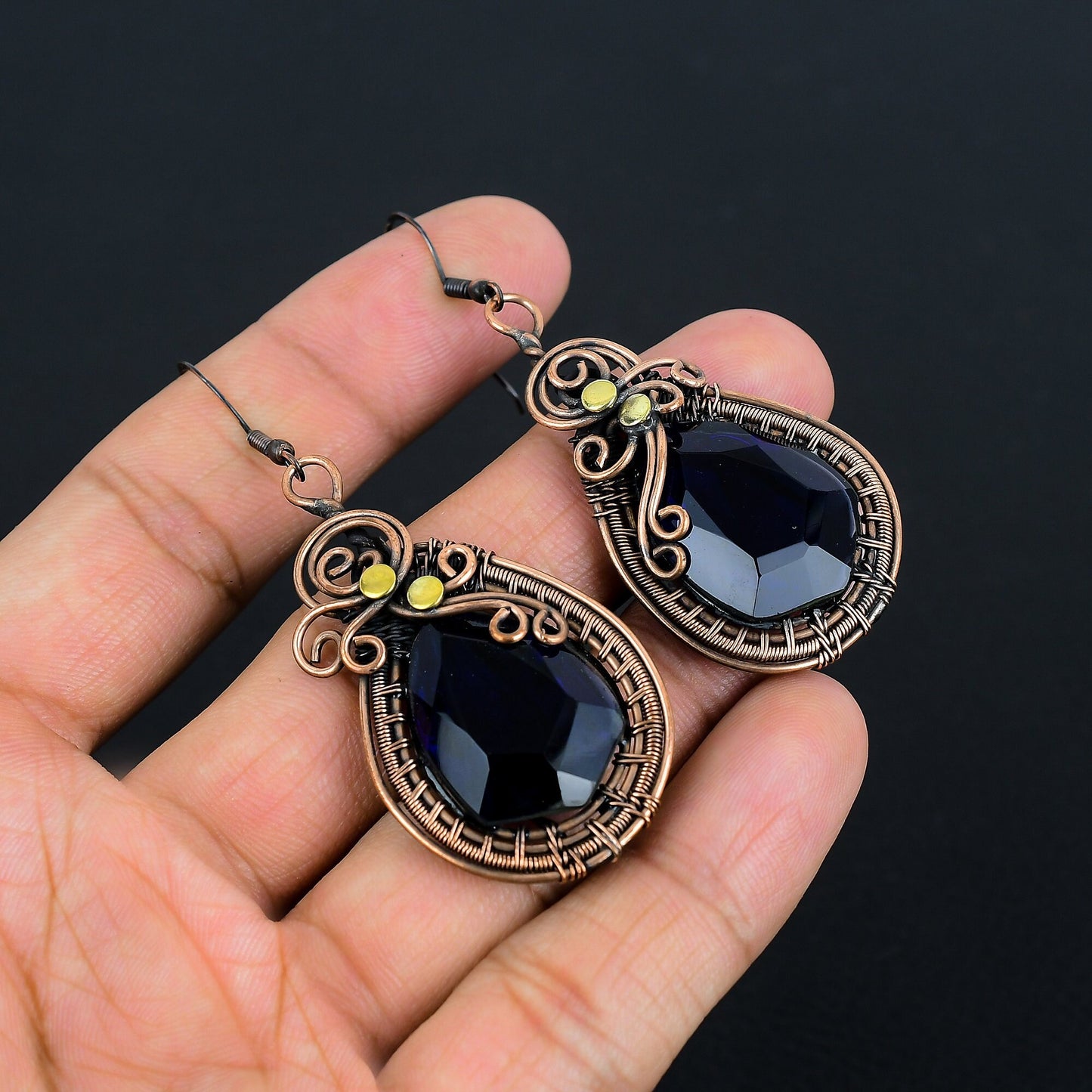 Blue Sapphire Gemstone Earrings