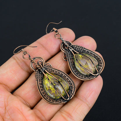 Golden Rutile Gemstone Earrings