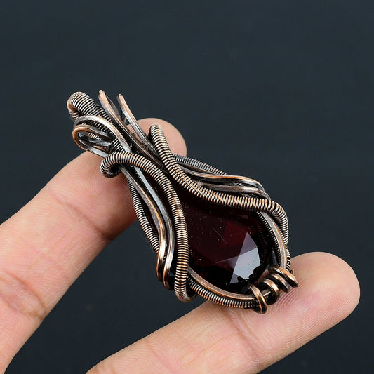 Red Garnet Gemstone Pendant