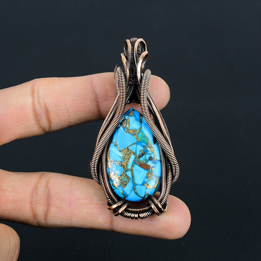 Blue Turquoise Gemstone Pendant