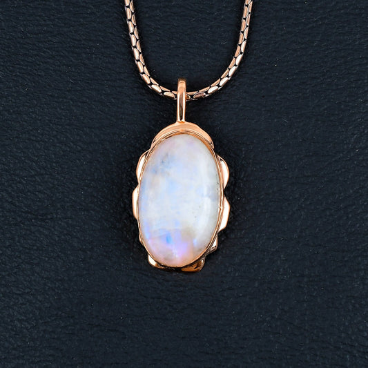 Rainbow Moonstone Gemstone Pendant
