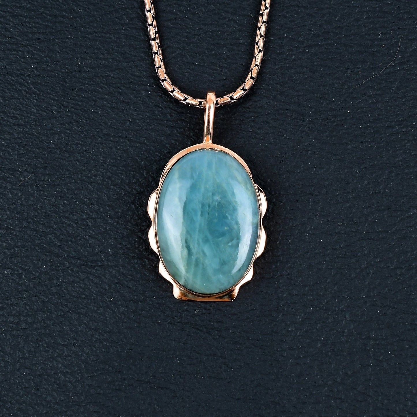 Blue Aquamarine Gemstone Pendant