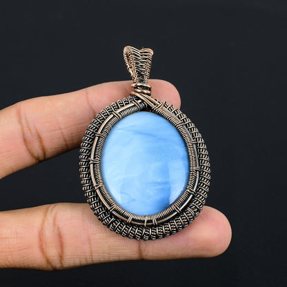 Blue Opal Gemstone Pendant
