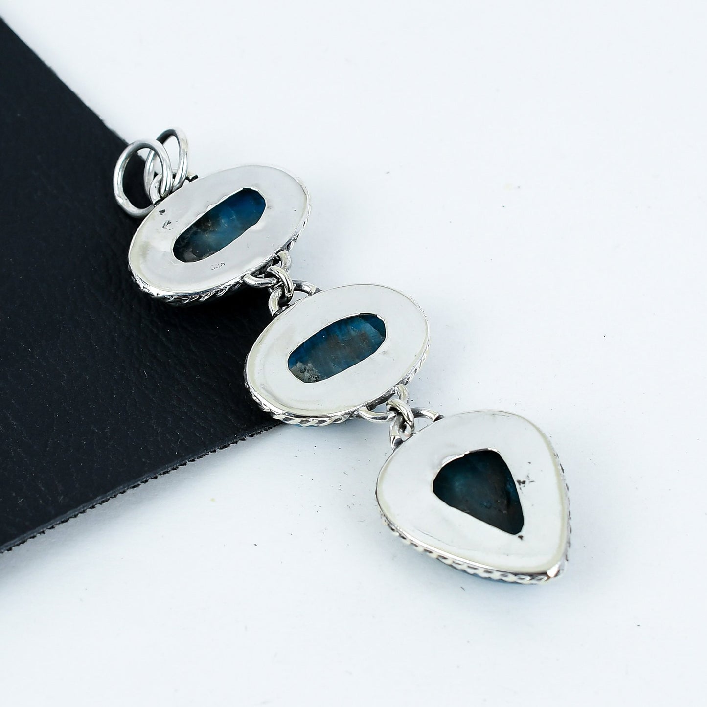 Blue Apatite Gemstone Pendant Necklace