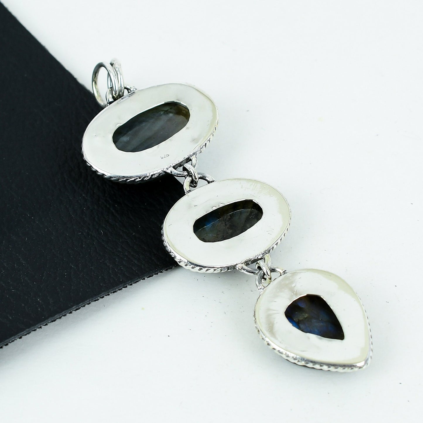 Blue Labradorite Gemstone Pendant Necklace