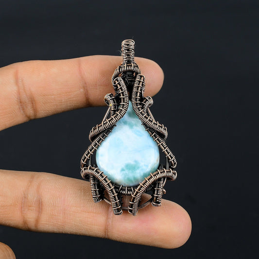 Blue Larimar Gemstone Pendant