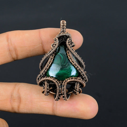 Green Malachite Gemstone Pendant