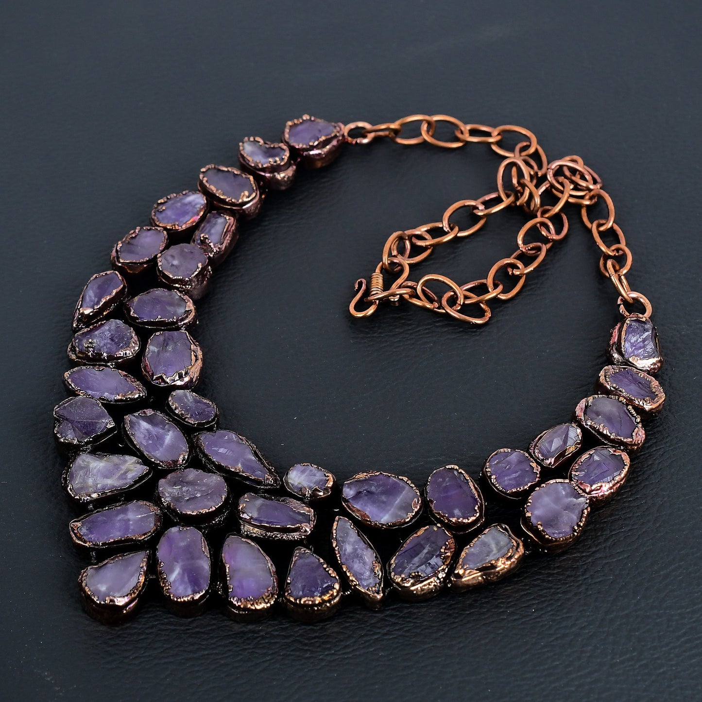 Purple Amethyst Rough Gemstone Necklace