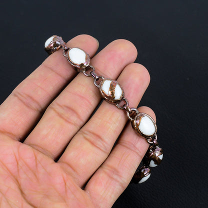 White Coral Gemstone Bracelet