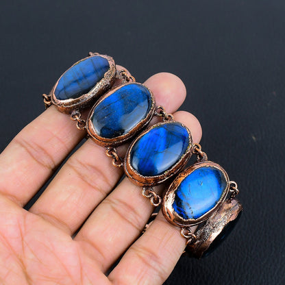 Blue Flash Labradorite Gemstone Bracelet