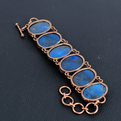 Blue Flash Labradorite Gemstone Bracelet