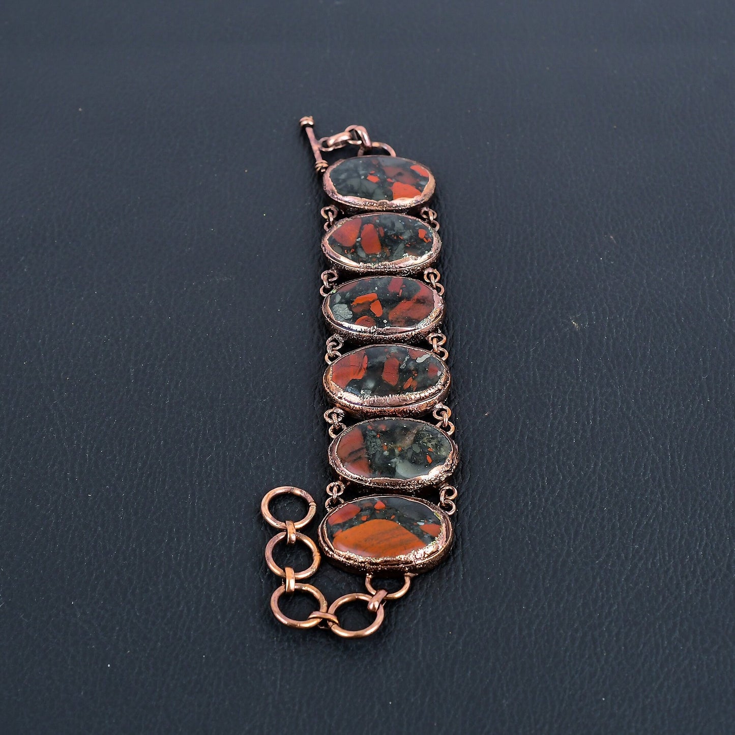 Green Bloodstone Gemstone Bracelet