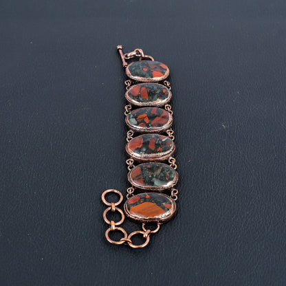 Green Bloodstone Gemstone Bracelet