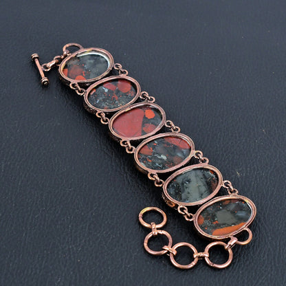 Green Bloodstone Gemstone Bracelet