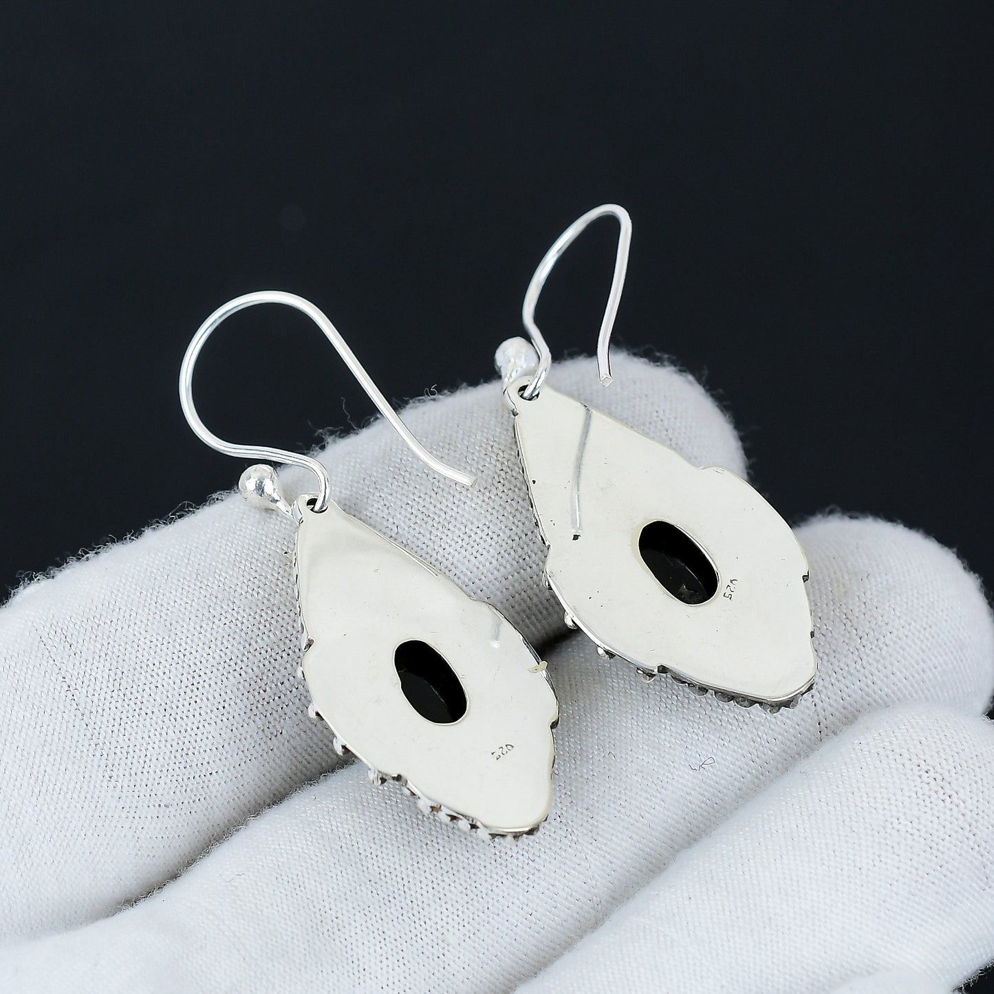 Black Onyx Dangle Earrings