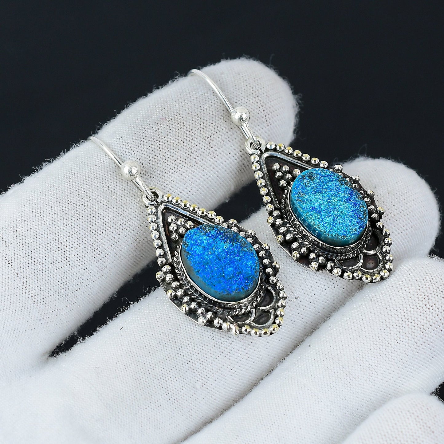 Black Onyx Dangle Earrings