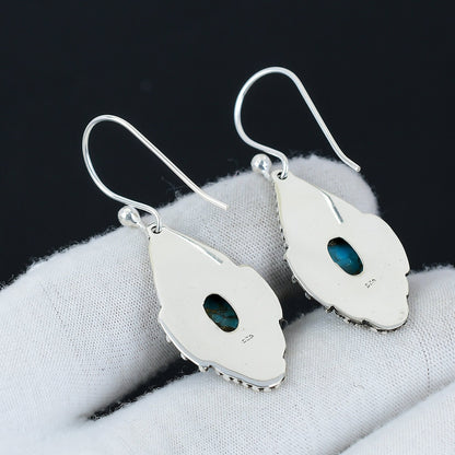 Orange Spiny Oyster Gemstone Earrings