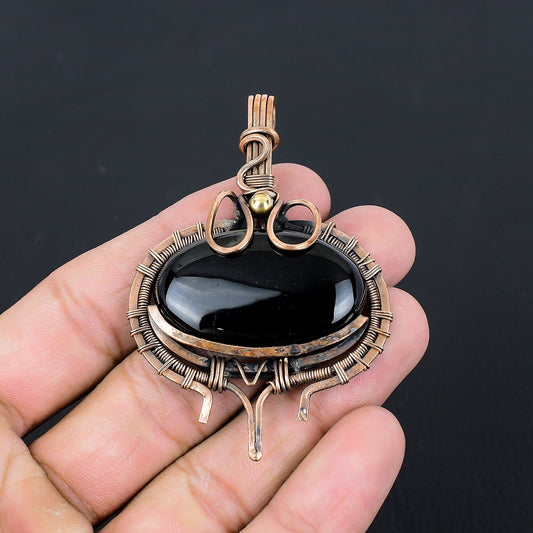 Black Onyx Gemstone Pendant