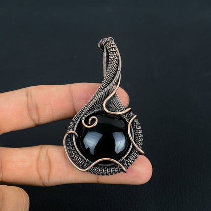 Black Obsidian Eye Gemstone Pendant