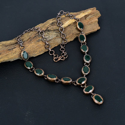 Green Emerald Gemstone Necklace