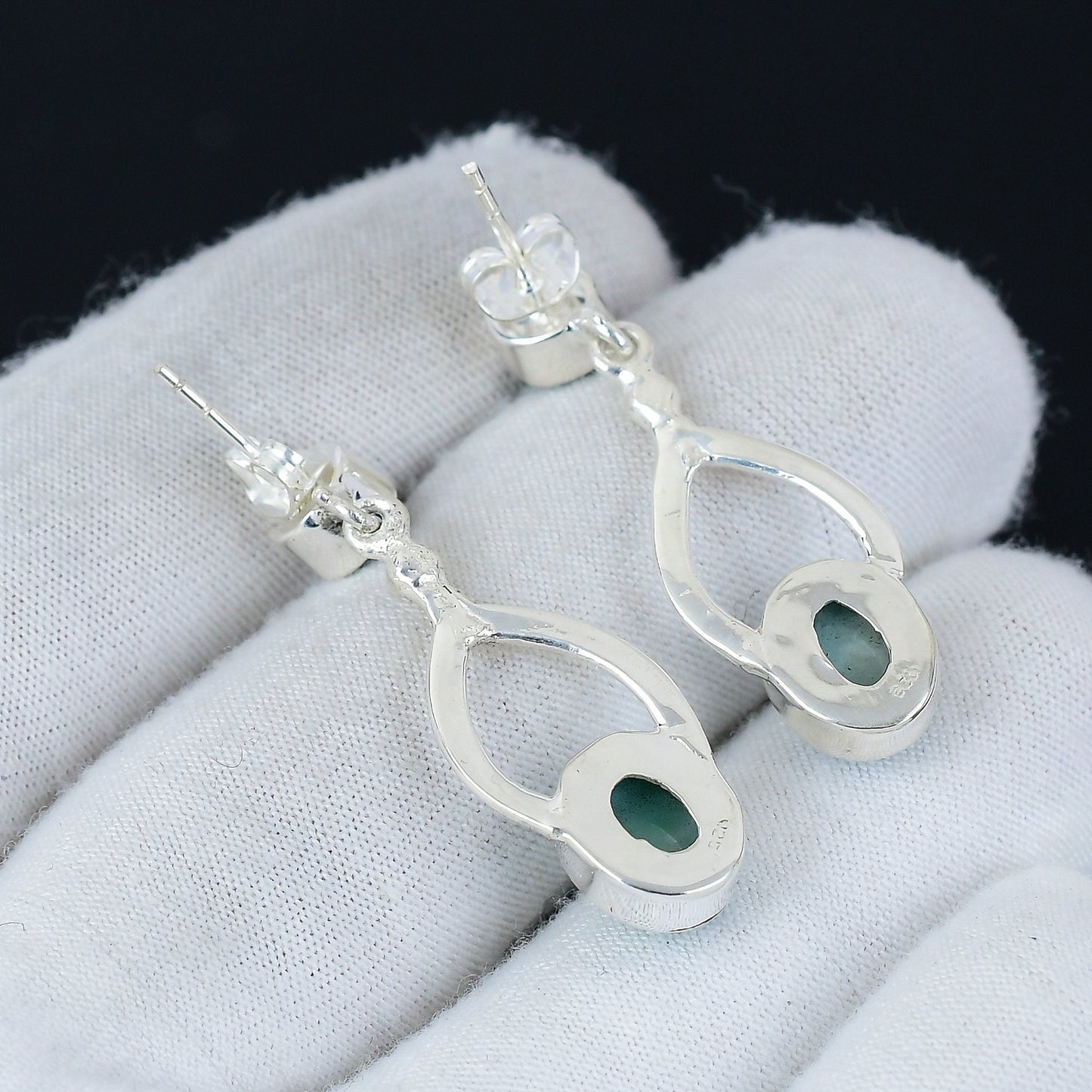 Larimar & Blue Topaz Sterling Silver Earrings