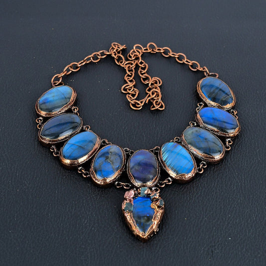 Blue Labradorite Gemstone Necklace