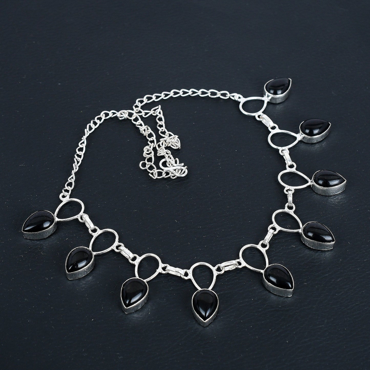 Black Onyx Sterling Silver Necklace