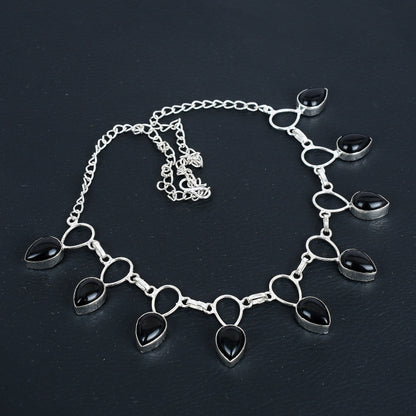 Black Onyx Sterling Silver Necklace