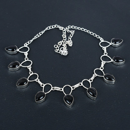Black Onyx Sterling Silver Necklace