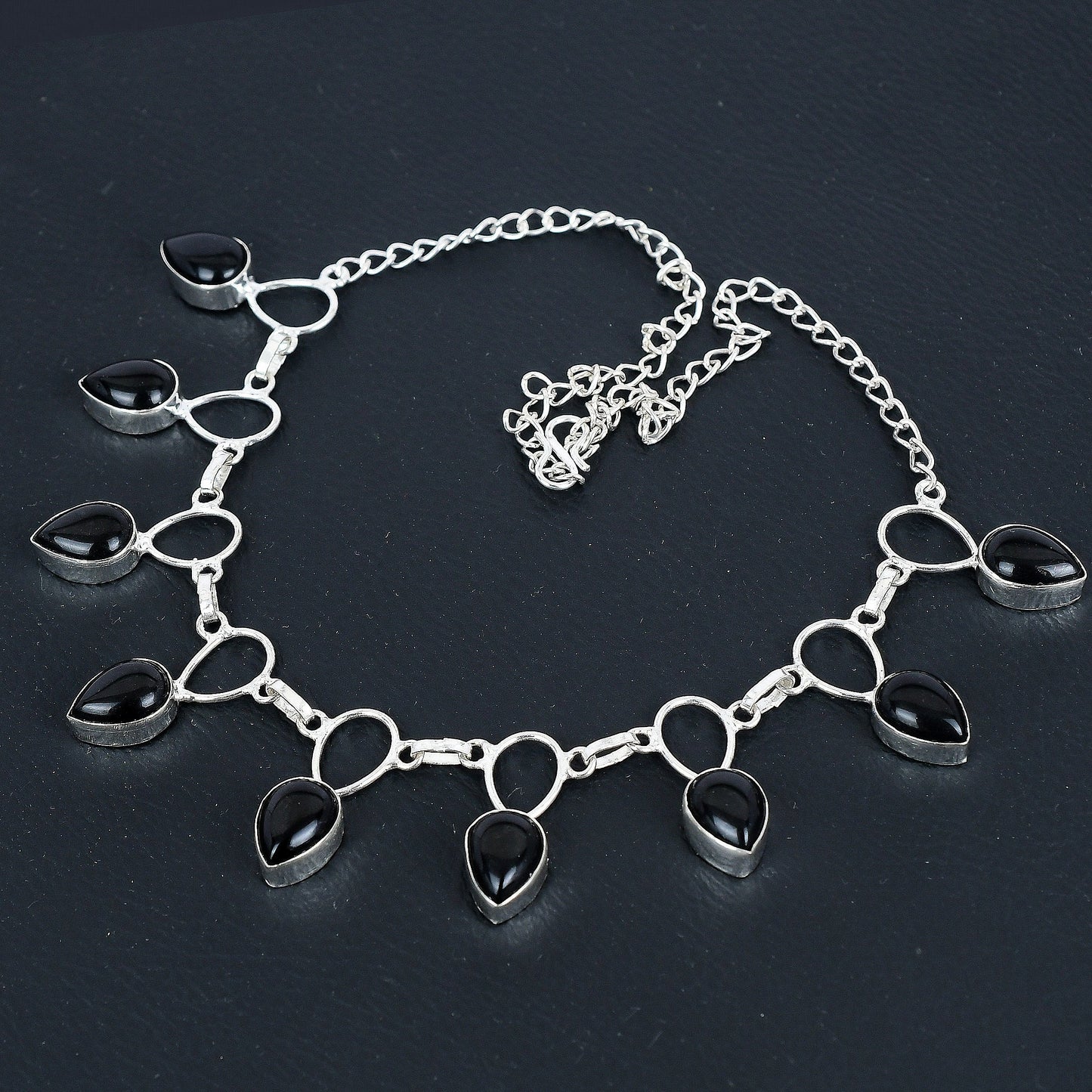 Black Onyx Sterling Silver Necklace