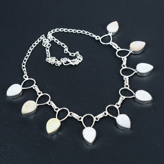Silver Mother-of-Pearl Necklace