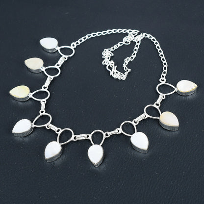 Silver Mother-of-Pearl Necklace